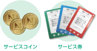 サービスコイン、サービス券の写真